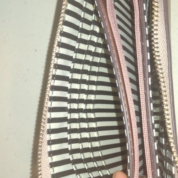 Kate Spade metallic light pink Continental three pocket wallet wristlet clutch - Picture 13 of 16